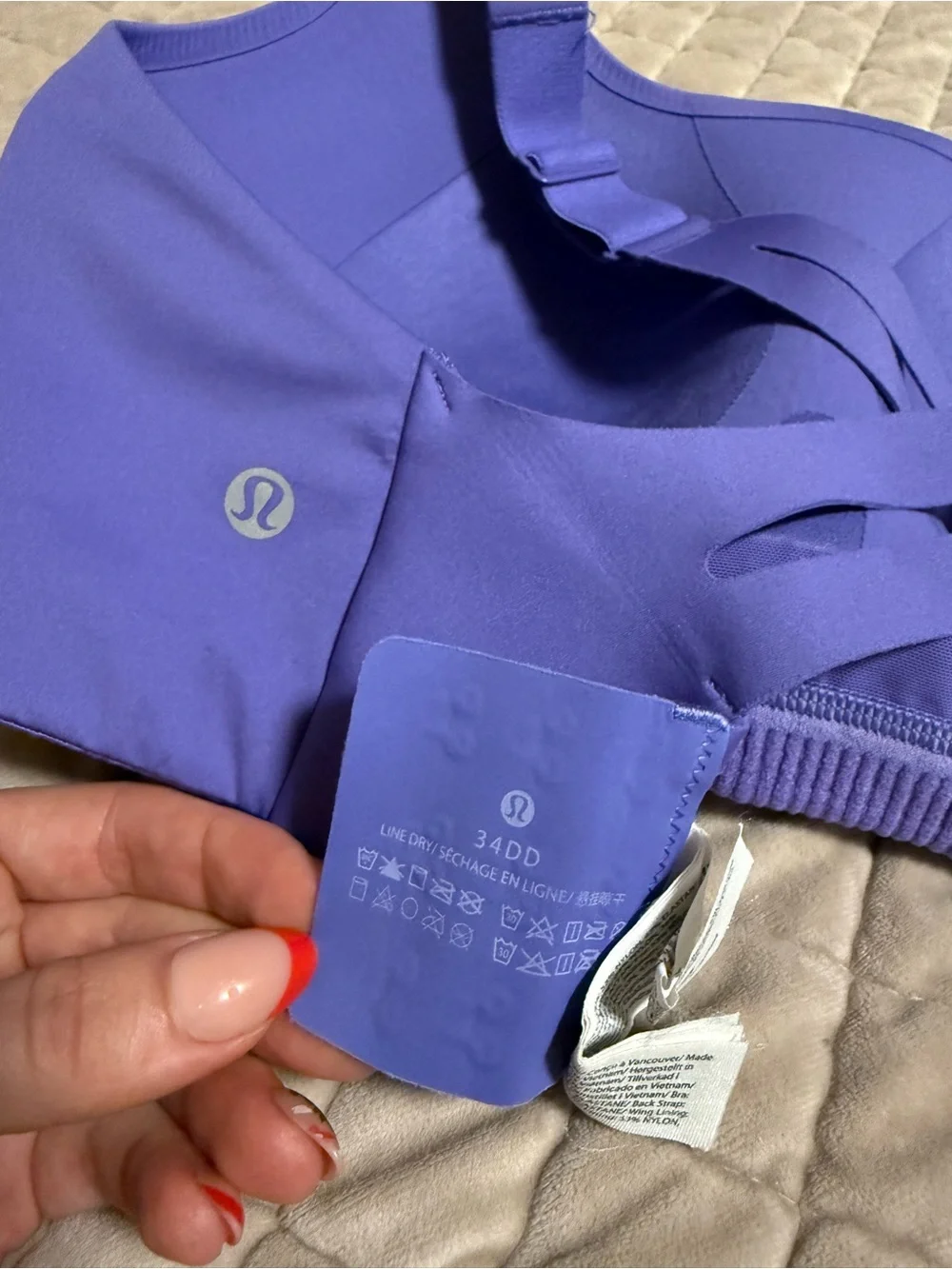 Lululemon Seamless Purple Wireless Sports Bra - Women Intimates & Sleepwear